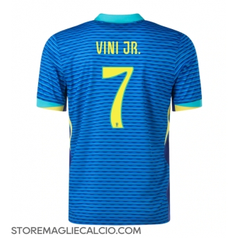Brasile Vinicius Junior #7 Maglia Gara Trasferta Repliche Copa America 2024